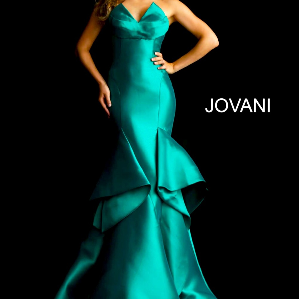 Jovani Mermaid Satin Gown